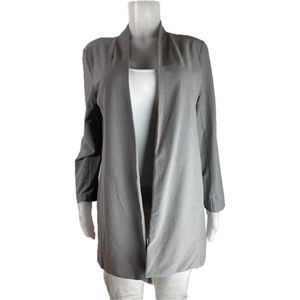 F. Eileen Fisher Women Sweater Size M Grey Cardigan Long Sleeve. NWT $288